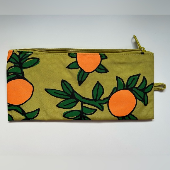 Baggu Flat Pouch Medium in Orange Trees NWOT - Picture 2 of 2